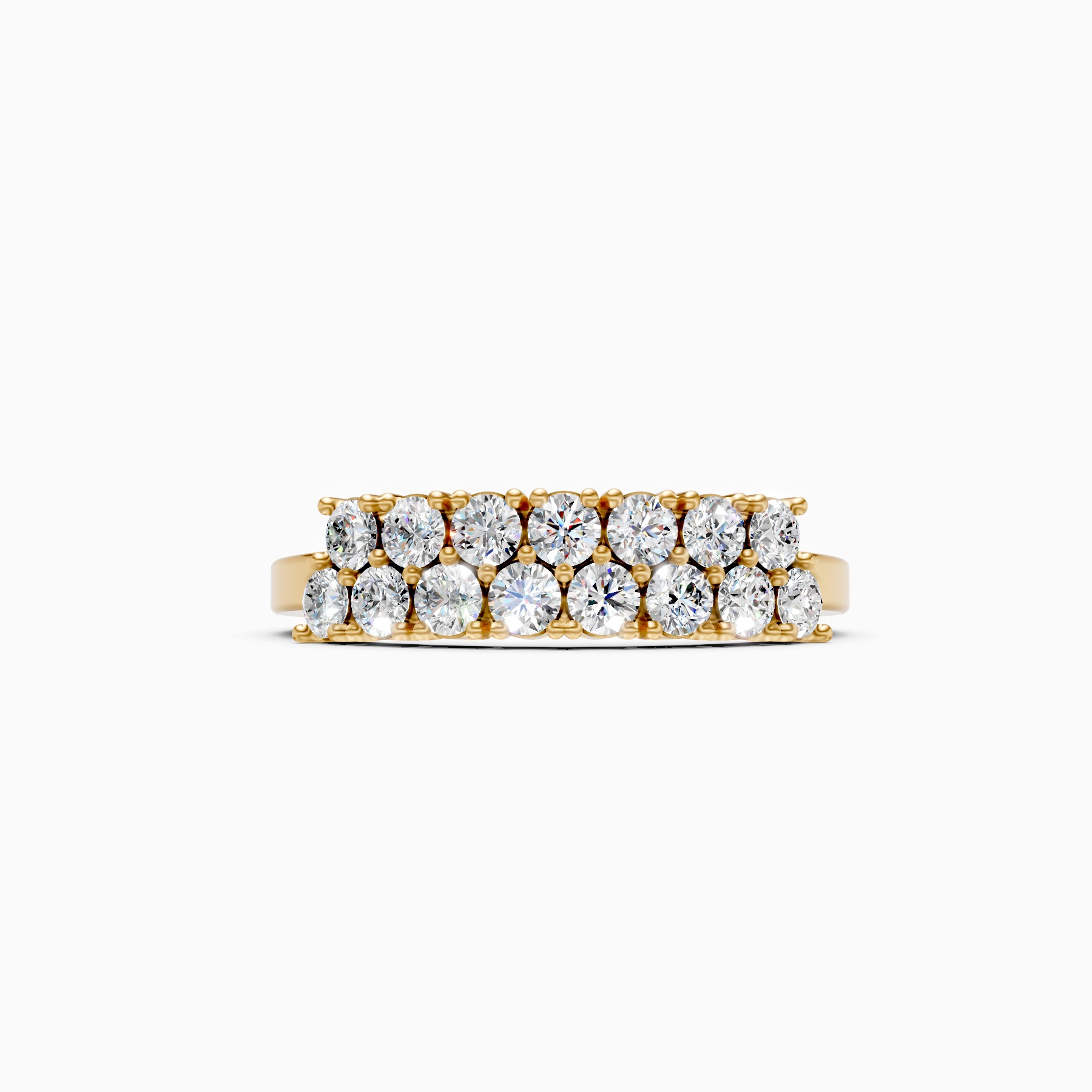 Two Row Lab Grown Diamond Anniversary Ring